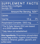 bodybio pc 300 softgels supplement facts