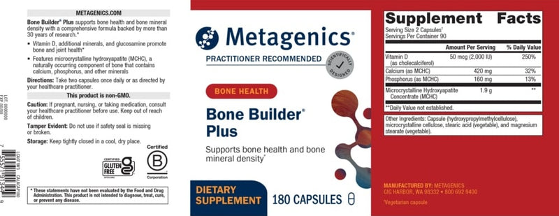 bone builder plus (metagenics) label