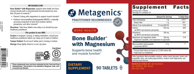bone builder with magnesium (metagenics) label