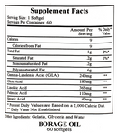 borage oil gla-240 ecological formulas supplement facts