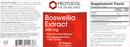 boswellia extract 500 mg (protocol for life balance) label