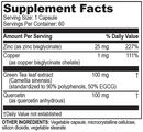 brain basics opti zinc plus (brain bean) supplement facts