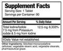 brain basics ultra iodine complex (brain bean) supplement facts