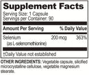 brain basics ultra pure selenomethionine (brain bean) supplement facts