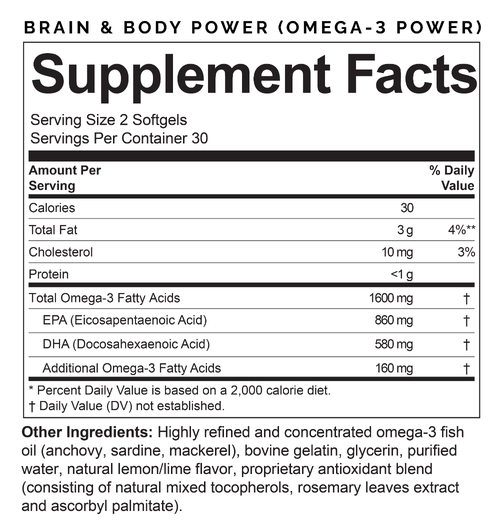 brain & body power brainmd supplement facts