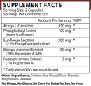 brain & memory vinco supplement facts