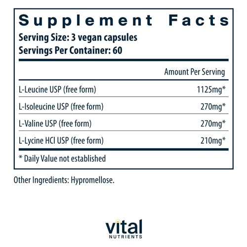 Branched Chain Aminos Vital Nutrients supplements