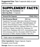 break it down digestive enzymes (ora organic) supplement facts