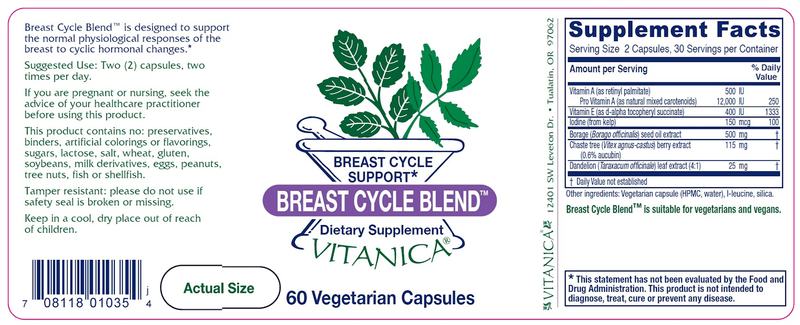 Breast Cycle Blend Vitanica products