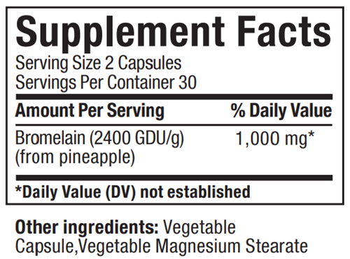 bromelain nutramedix supplement facts
