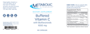 buffered vitamin c (metabolic maintenance) label