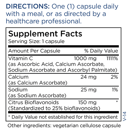 Buffered C (Metabolic Maintenance) supplement facts
