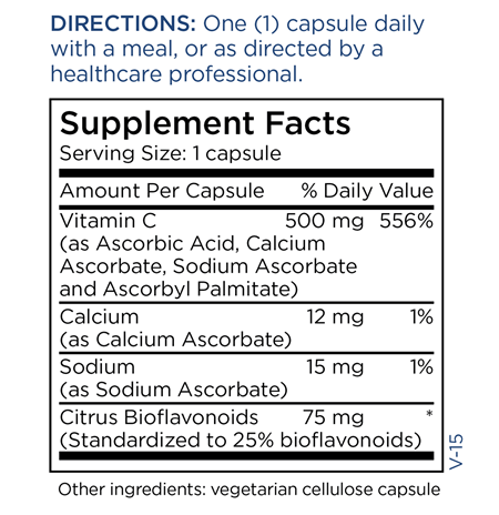Buffered Vitamin C (Metabolic Maintenance) supplement facts