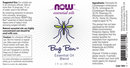 bug ban essential oil blend (now foods) label