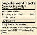 burdock balance (wise woman herbals) supplement facts