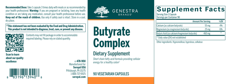 Butyrate Complex label Genestra