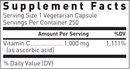 c-1000 250 capsules douglas labs supplement facts
