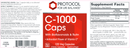 c-1000 caps (protocol for life balance) label