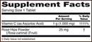 c-1000 sustained release with rose hips (now foods) supplement facts