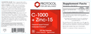 c-1000 + zinc-15 (protocol for life balance) label