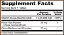 c-1000 with rose hips (now foods) supplement facts
