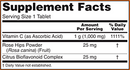 c-1000 with rose hips (now foods) supplement facts