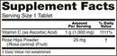c-1000 with rose hips (now foods) supplement facts