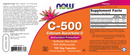 c-500 calcium ascorbate (now foods) label