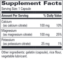 C-M-K citrate progressive labs supplement facts