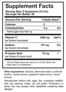 c-rla vanilla caramel liposomal vitamin c supplement facts