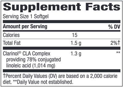 CLA-1300 90 softgels (Nature's Way) Supplement Facts
