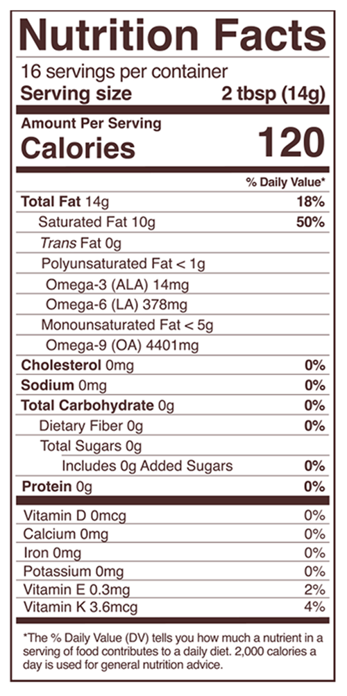 Cacao Butter Wafers Organic Foods Alive nutrition facts