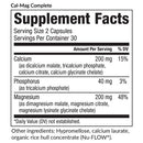 cal-mag complete (equilife) supplement facts