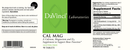 cal mag 90 tablets davinci labs label