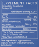 cal-mag butyrate 100 caps bodybio supplement facts