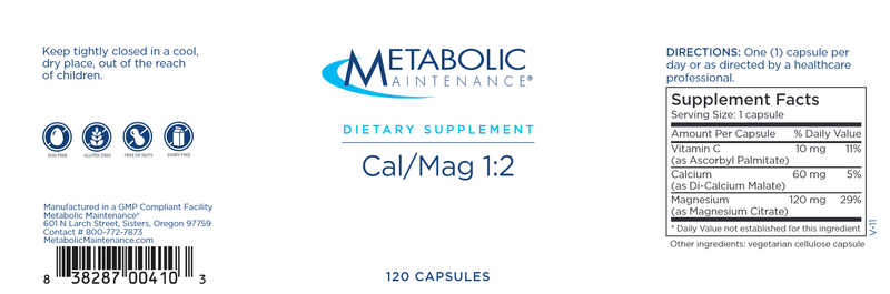 Cal/Mag 1:2 (Metabolic Maintenance) label