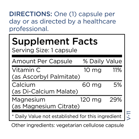 Cal/Mag 1:2 (Metabolic Maintenance) supplement facts