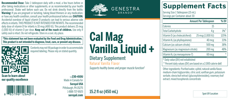 Cal Mag Liquid + vanilla label Genestra