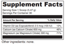 cal mag citrate davinci labs supplement facts