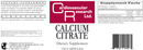 calcium citrate (ecological formulas) label