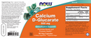 calcium d-glucarate (now foods) label