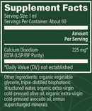 calcium disodium EDTA global healing supplement facts