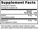 calcium & magnesium global healing supplement facts