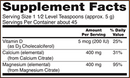 calcium & magnesium powder (now foods) supplement facts