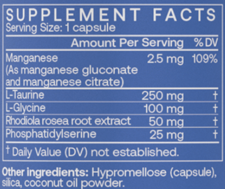 calm bodybio supplement facts
