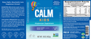 calm kids mixed berry powder (natural vitality) label