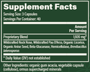 candida balance global healing supplement facts