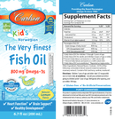 kids fish oil lemon carlson labs label