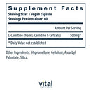 carnitine vital nutrients supplement facts