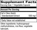 cat's claw progressive labs supplement facts